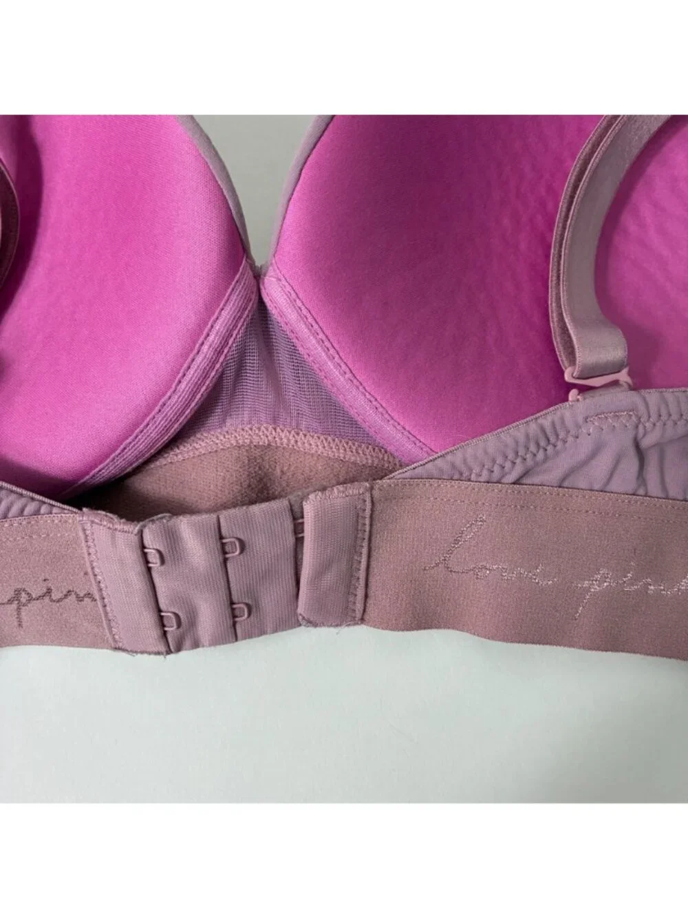 Victoria’s Secret PINK Wear Everywhere Wireless Push-Up Bra 36C Mauve Pink